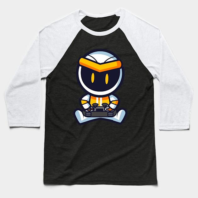 Gamer Bot Baseball T-Shirt by Wavey's